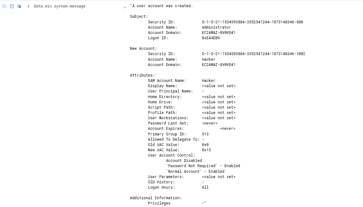 Unauthorized Account Creation Alert